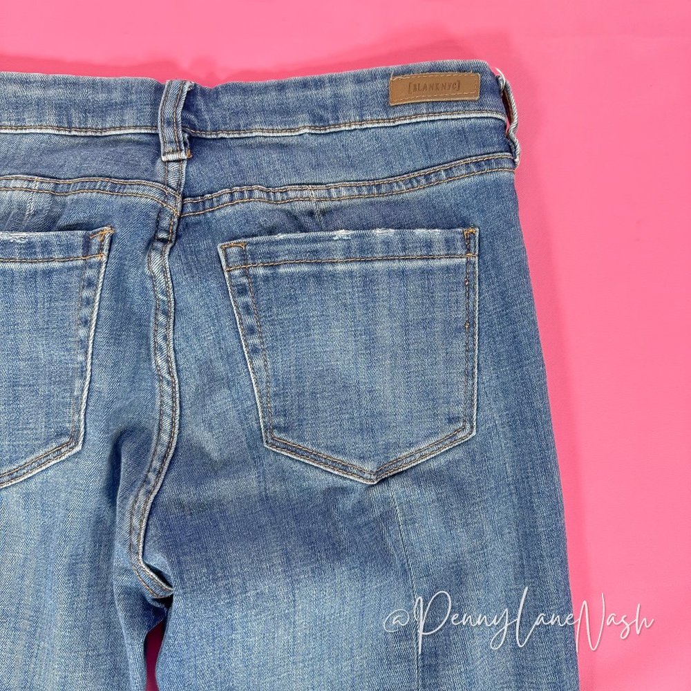 Blank NYC Patchwork Raw Hem Skinny Crop Jeans - Picture 8 of 11
